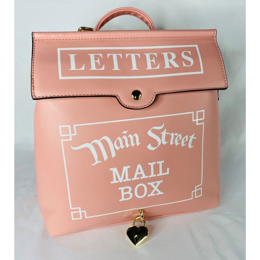 RARE Disney World Land Park Candy Pink Main Street Letter Mailbox Mini Backpack